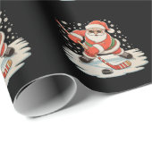 サンタス遊アイスホッケークリスマスクリスマススポーツ ラッピングペーパー (ロールコーナー)