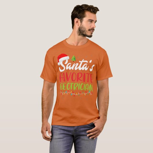 サンタス電お気に入りの気技師クリスマスサンタハット Tシャツ (正面フル)