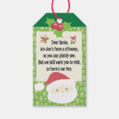 サンタズおもしろい魔法鍵 子供へ ギフトタグ (正面)