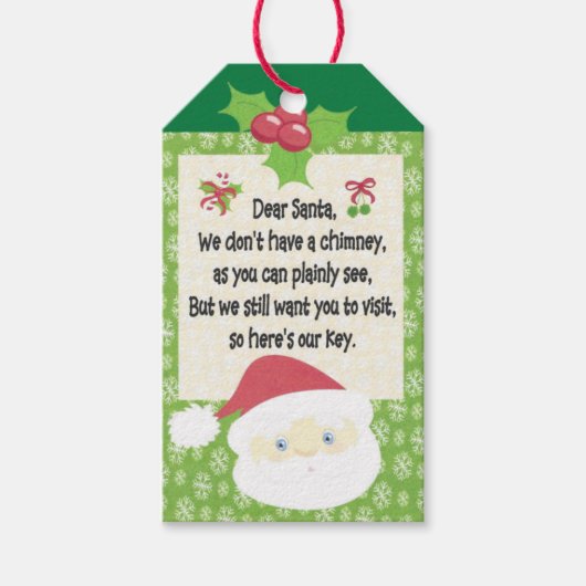 サンタズおもしろい魔法鍵 子供へ ギフトタグ (正面)