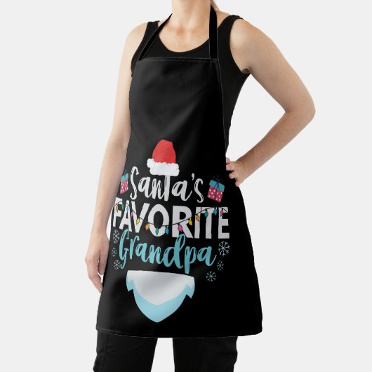 サンタズお気に入りののクリスマスおもしろいファミリー エプロン (インサイチュ)