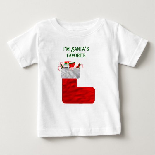 サンタズお気に入りのの幼児のTシャツ ベビーTシャツ (正面)