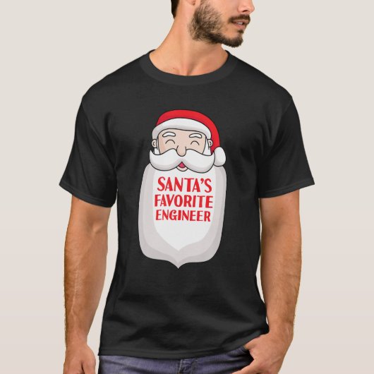 サンタズお気に入りのエンジニアサおもしろいンタクリスマスエン Tシャツ (正面)