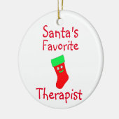 サンタズお気に入りのセラピスト セラミックオーナメント (左)