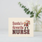 サンタズお気に入りのナースクリスマス感謝していユー シーズンポストカード (スタンド正面)