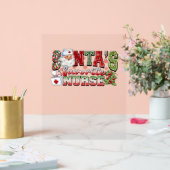 サンタズお気に入りのナースメリーナースナースChristm アクリルサイン (ウェディング)