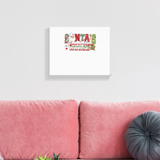 サンタズお気に入りのナースメリーナースナースChristm キャンバスプリント (インサイチュ (リビング))
