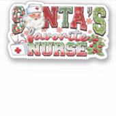 サンタズお気に入りのナースメリーナースナースChristm シール (正面)