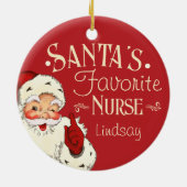 サンタズお気に入りのナース セラミックオーナメント (裏面)