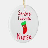 サンタズお気に入りのナース セラミックオーナメント (右)