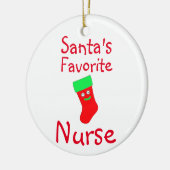 サンタズお気に入りのナース セラミックオーナメント (左)
