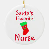 サンタズお気に入りのナース セラミックオーナメント (裏面)