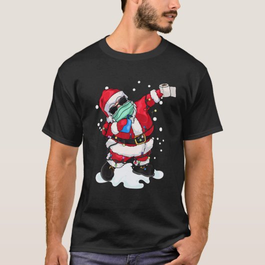 サンタズお気に入りのヴァイオリン先生クリスマスライトハットChr Tシャツ (正面)