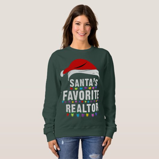 サンタズお気に入りの不動産仲介業者実在クリスマスエステートエージ スウェットシャツ (正面フル)