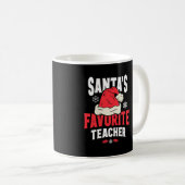 サンタズお気に入りの先生クリスマスサンタハット コーヒーマグカップ (正面右)