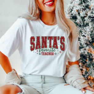 サンタズお気に入りの先生グリッター Tシャツ