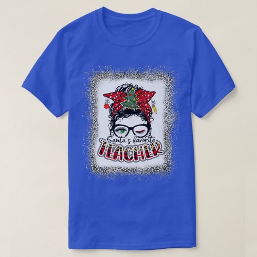 サンタズお気に入りの先生漂白先生小妖精や小人テアック Tシャツ (デザイン正面)