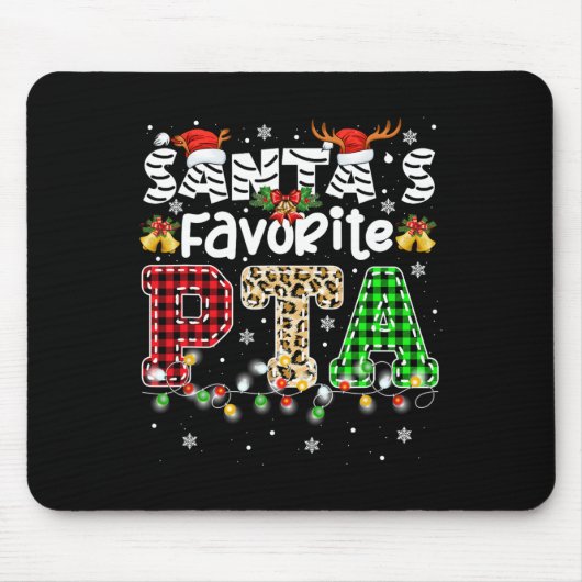 サンタズお気に入りのPTAクリスマス物理セラピスト マウスパッド (正面)