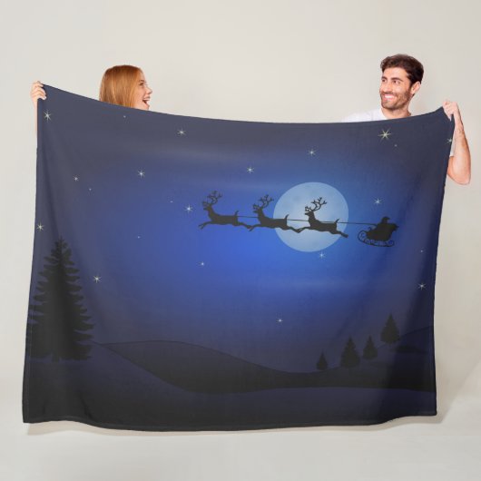 サンタズが立ち寄る フリースブランケット (インサイチュ)