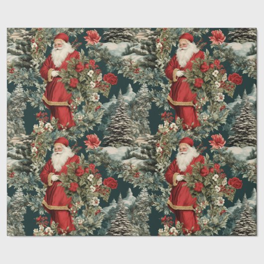 サンタズウィンターガーデン ラッピングペーパー (シーム)