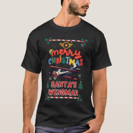 サンタズウィンマン – 航空クリスマスパイロット Tシャツ