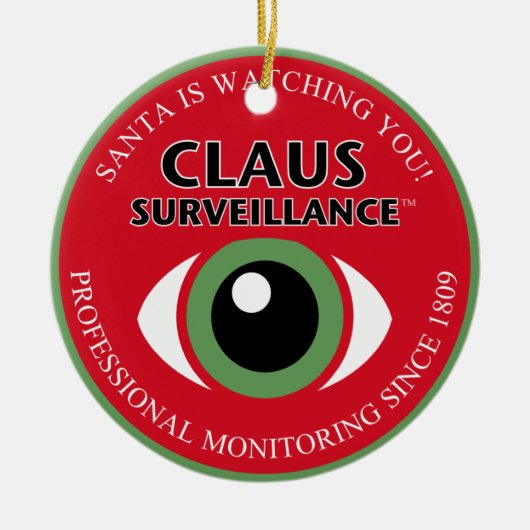 サンタズウォッチング セラミックオーナメント (正面)