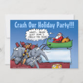 サンタズエレファンツホリデーパーティー招待状 招待状 (正面)