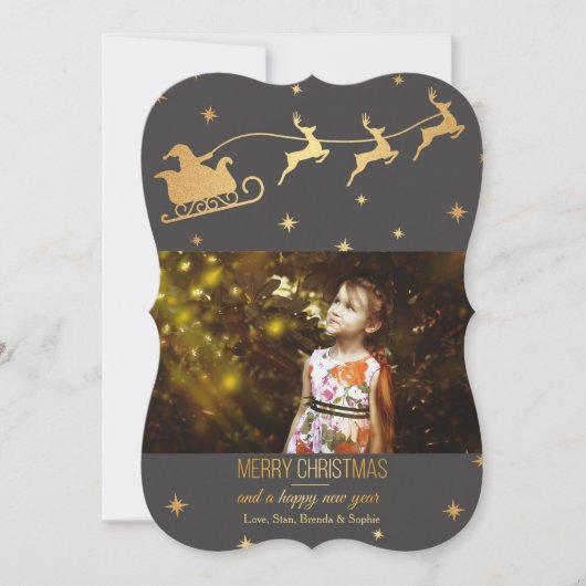 サンタズオンザーズの休暇のフォトカード シーズンカード (正面)