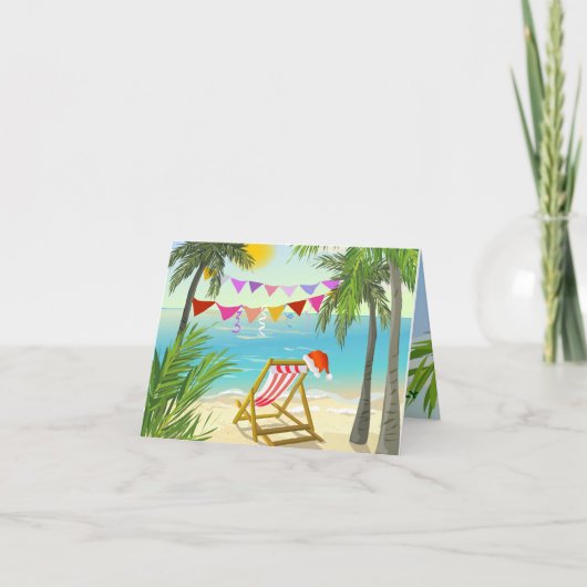 サンタズオンバケーション，ビーチクリスマス，夏 シーズンカード (正面)