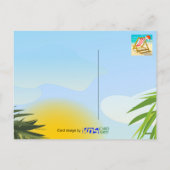 サンタズオンバケーション、ビーチクリスマス、夏 シーズンポストカード (裏面)