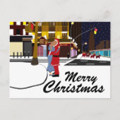 サンタズキスオンブロードウェイクリスマスホリデーポストカー シーズンポストカード (正面)
