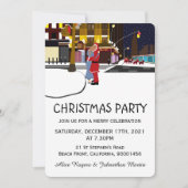 サンタズキスオンブロードウェイクリスマス招待状 招待状 (正面)