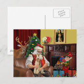 サンタズキツネテリアー（電線） シーズンポストカード (正面/裏面)