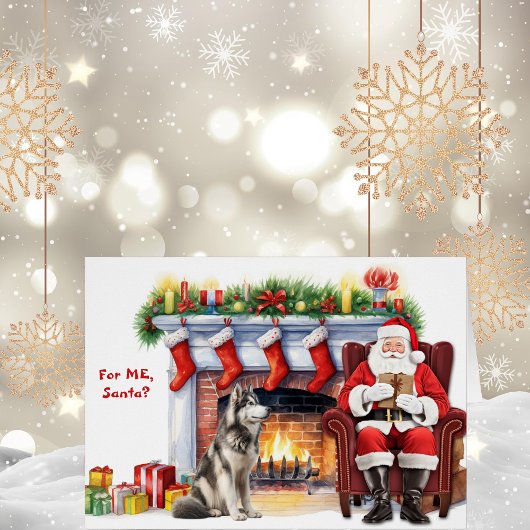 サンタズギフトアラスカンマラムートドッグホリデー