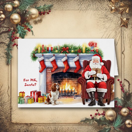 サンタズギフトカバリエキングチャールズスパニエル犬ホリデイ