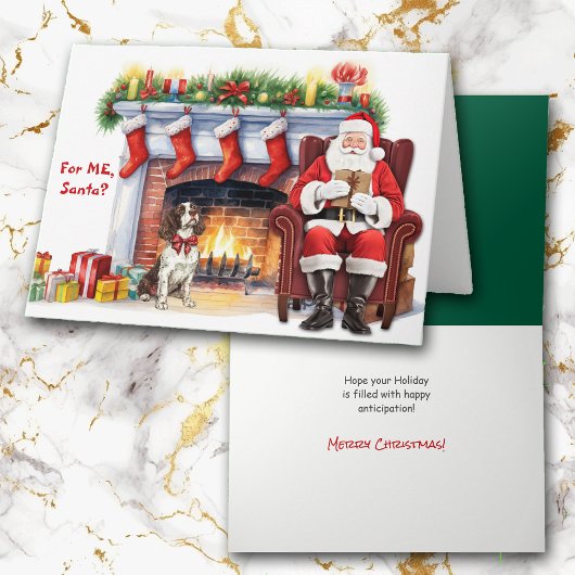 サンタズギフトスリンガースパニエル犬ドッグクリスマス シーズンカード