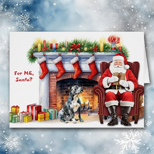 サンタズギフトブラックピットブルドッグホリデー