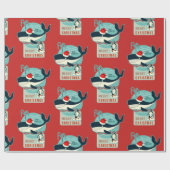 サンタズクジラ ラッピングペーパー (フラット)