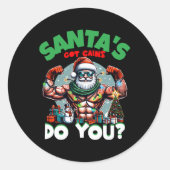 サンタズゲー得ズドウユーフェスティバルボディビルジム ラウンドシール (正面)