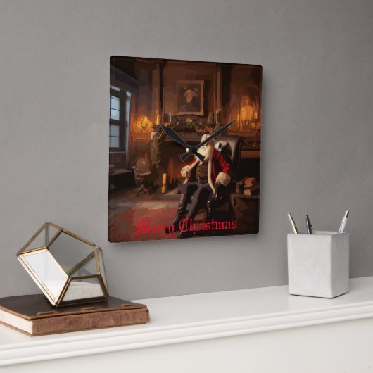 サンタズコージーヌーク スクエア壁時計 (オフィス)