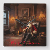 サンタズコージーヌーク スクエア壁時計 (正面)