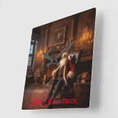 サンタズコージーヌーク スクエア壁時計 (傾斜)