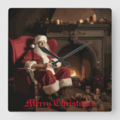 サンタズコージーヌーク スクエア壁時計 (正面)