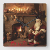 サンタズコージーヌーク スクエア壁時計 (正面)