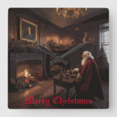 サンタズコージーヌーク スクエア壁時計 (正面)