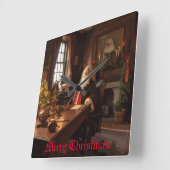 サンタズコージーヌーク スクエア壁時計 (傾斜)