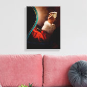 サンタズコーヒーブレイクヴィンテージ キャンバスプリント (インサイチュ (リビング))