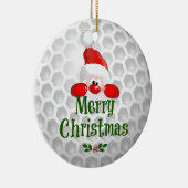 サンタズゴルフボールデザイン セラミックオーナメント (右)