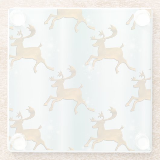 サンタズゴールデントナディースクリスマス ガラスコースター (裏面)