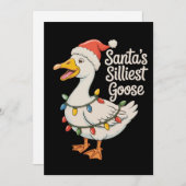 サンタズサイリストグースクリスマスクリスマス灯 シーズンカード (正面/裏面)